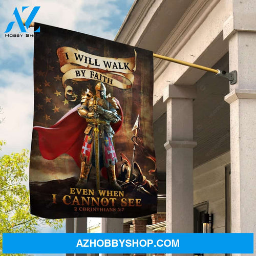 Stunning warrior, US flag painting, I will walk by faith - Jesus Flag