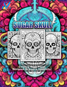 Sugar Skulls 30 Pages Printable Coloring Book