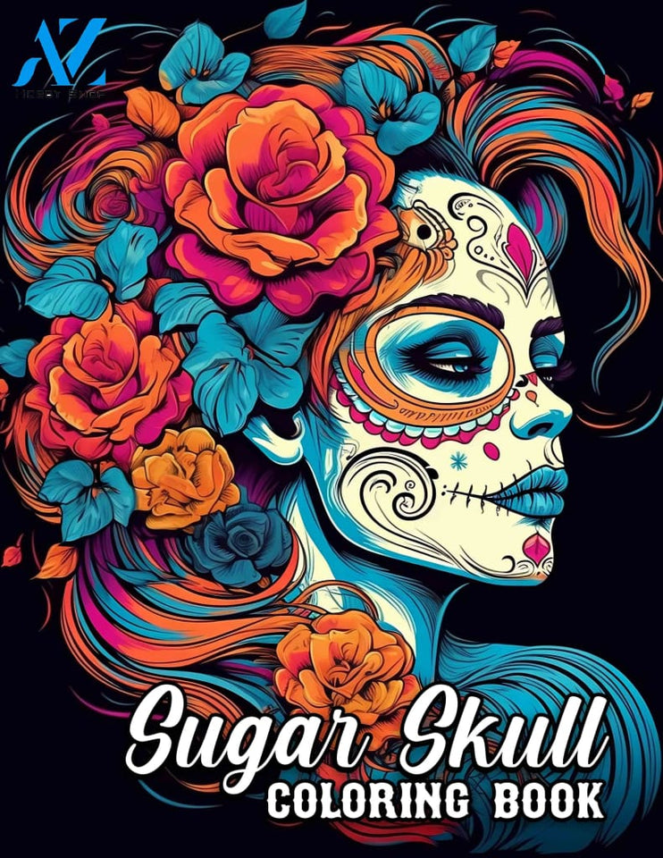 Sugar Skulls 30 Pages Printable Coloring Book