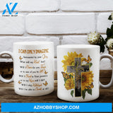 Sunflower, Butterfly, Cross - I can only imagine Jesus AOP Mug