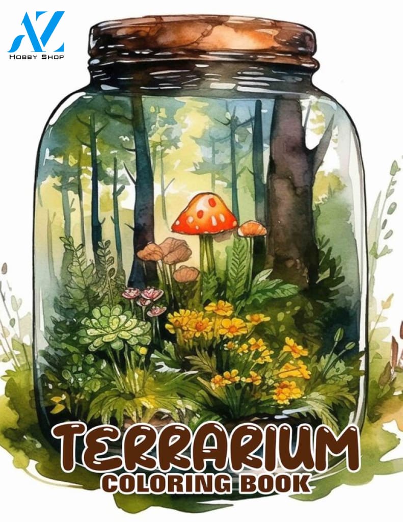 Terrarium 30 Pages Printable Coloring Book