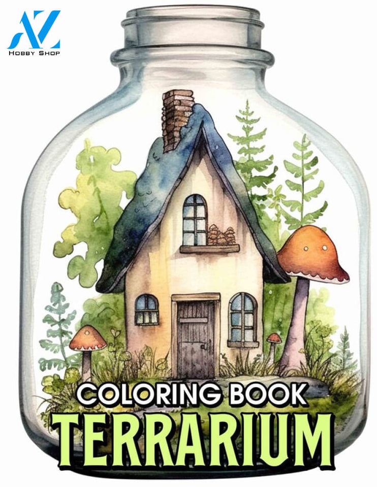 Terrarium 30 Pages Printable Coloring Book