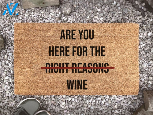 The Bachelor Here For The Right Reasons Wine - Funny Welcome Mat Gift - The Bachelor - Final Rose - TV Show Gift - The
