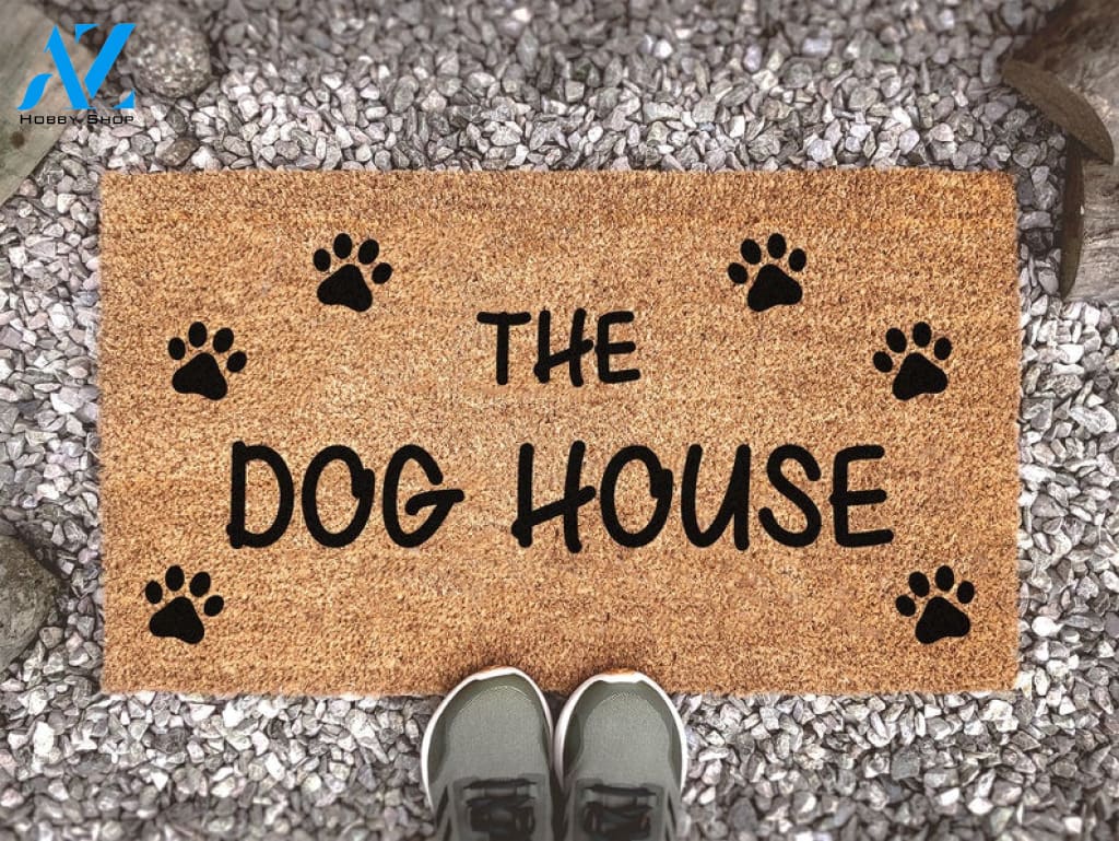 The Dog House Paw Print Doormat - Animal Lover Gift