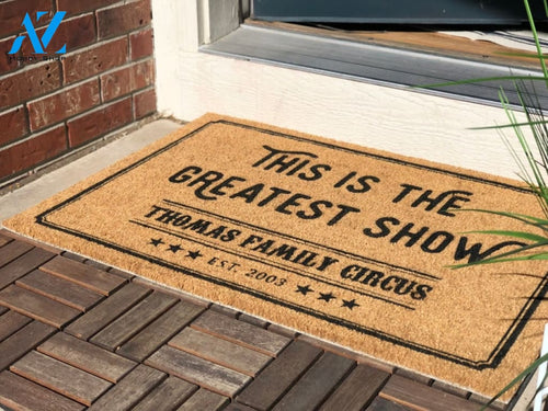 The Greatest Showman Gift Custom Doormat Custom Welcome Mat Newlywed Gift Closing Gift Funny Doormat