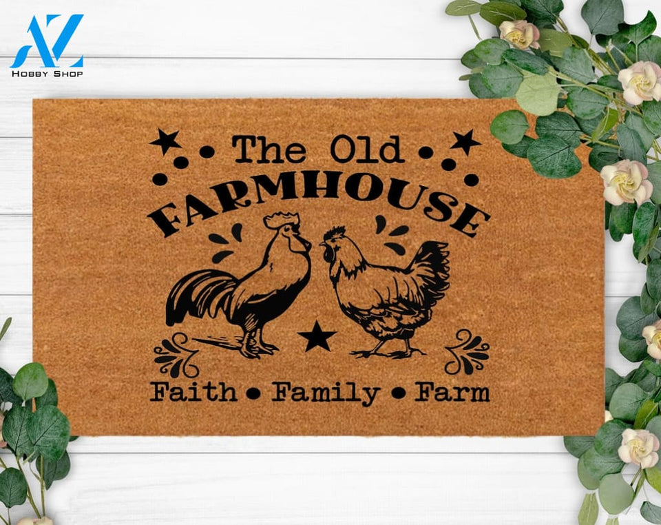 The Old Farm House-Funny Farm Gift-Custom Housewarming Gift- Doormat-New Home Decoration-Cute Front