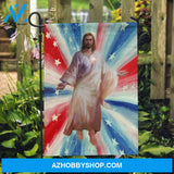 The real face of Jesus, Jesus painting, Colorful background - Jesus Flag