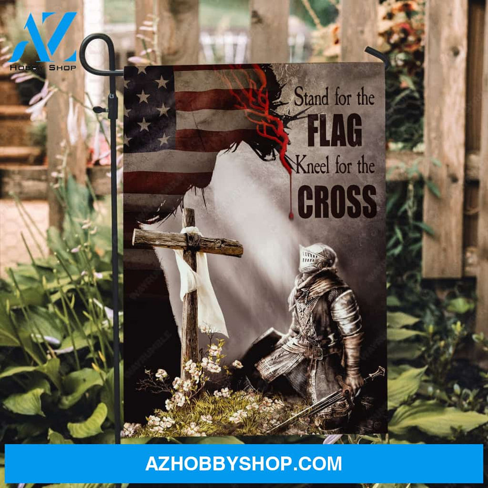 The warrior, Easter cross, Crown of thorn, Jesus drawing, Stand for the flag - Jesus Flag