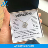 To My Amazing Granddaughter " You are the beat of my heart " Love Grandma Love Knot Necklace