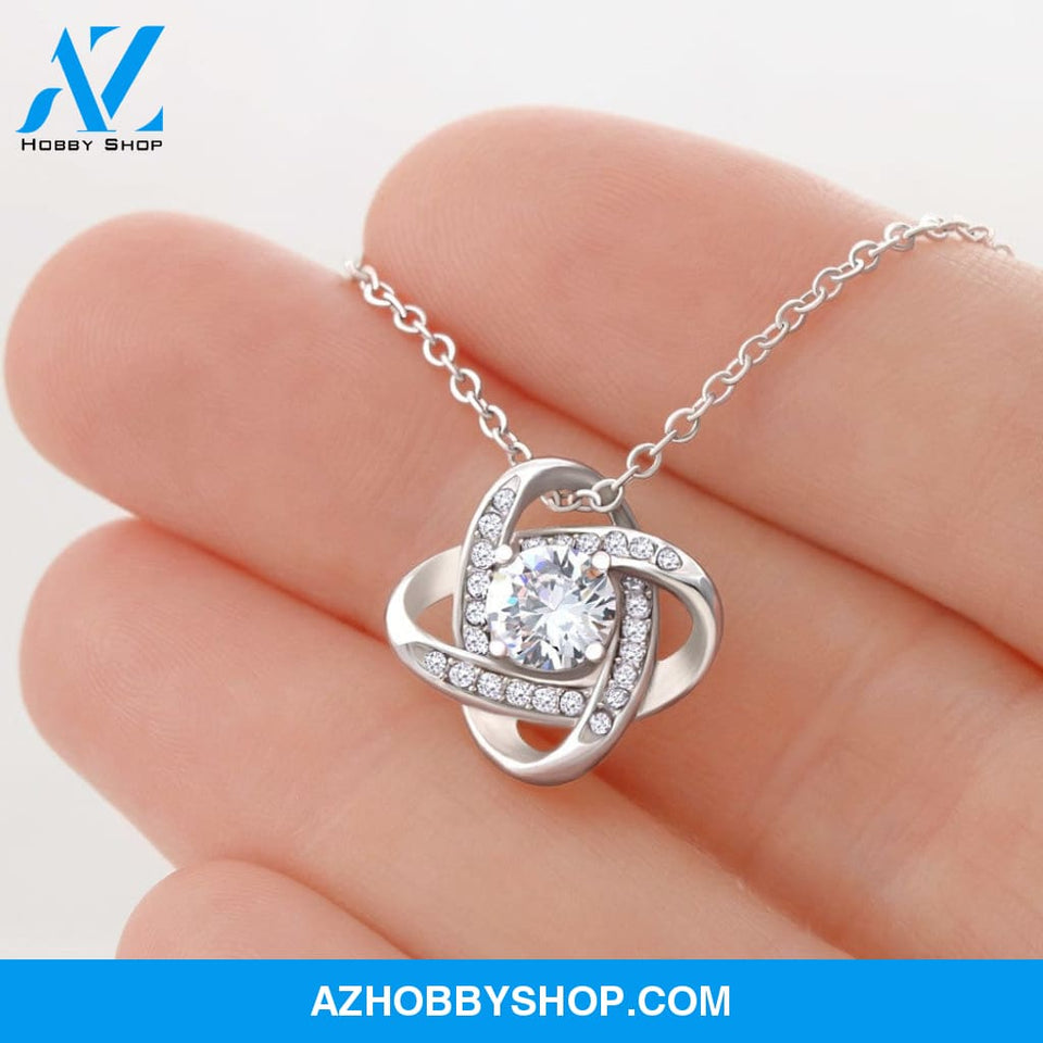 To My Amazing Granddaughter " You are the beat of my heart " Love Grandma Love Knot Necklace