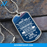 To My Army DAD - Graphical Dog Tag & Ball chain (steel)