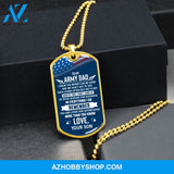 To My Army DAD - Graphical Dog Tag & Ball chain (steel)