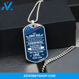 To My Army DAD - Graphical Dog Tag & Ball chain (steel)