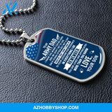 To My Army DAD - Graphical Dog Tag & Ball chain (steel)