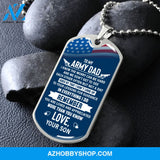 To My Army DAD - Graphical Dog Tag & Ball chain (steel)