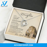 To My Badass Daughter from Dad (Lion Card) - Forever Love Necklace