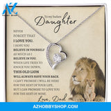To My Badass Daughter from Dad (Lion Card) - Forever Love Necklace