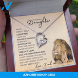 To My Badass Daughter from Dad (Lion Card) - Forever Love Necklace