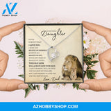 To My Badass Daughter from Dad (Lion Card) - Forever Love Necklace