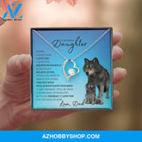 To My Badass Daughter From Dad (Wolf) - Forever Love Necklace