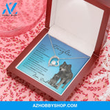 To My Badass Daughter From Dad (Wolf) - Forever Love Necklace