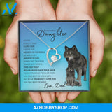 To My Badass Daughter From Dad (Wolf) - Forever Love Necklace