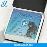 To My Badass Daughter From Dad (Wolf) - Forever Love Necklace