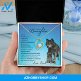 To My Badass Daughter From Dad (Wolf) - Forever Love Necklace