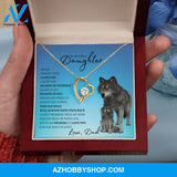 To My Badass Daughter From Dad (Wolf) - Forever Love Necklace