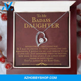 To My Badass Daughter You'll Always Be My Baby Girl Forever Love Necklace