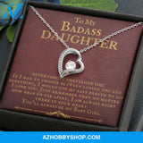 To My Badass Daughter You'll Always Be My Baby Girl Forever Love Necklace