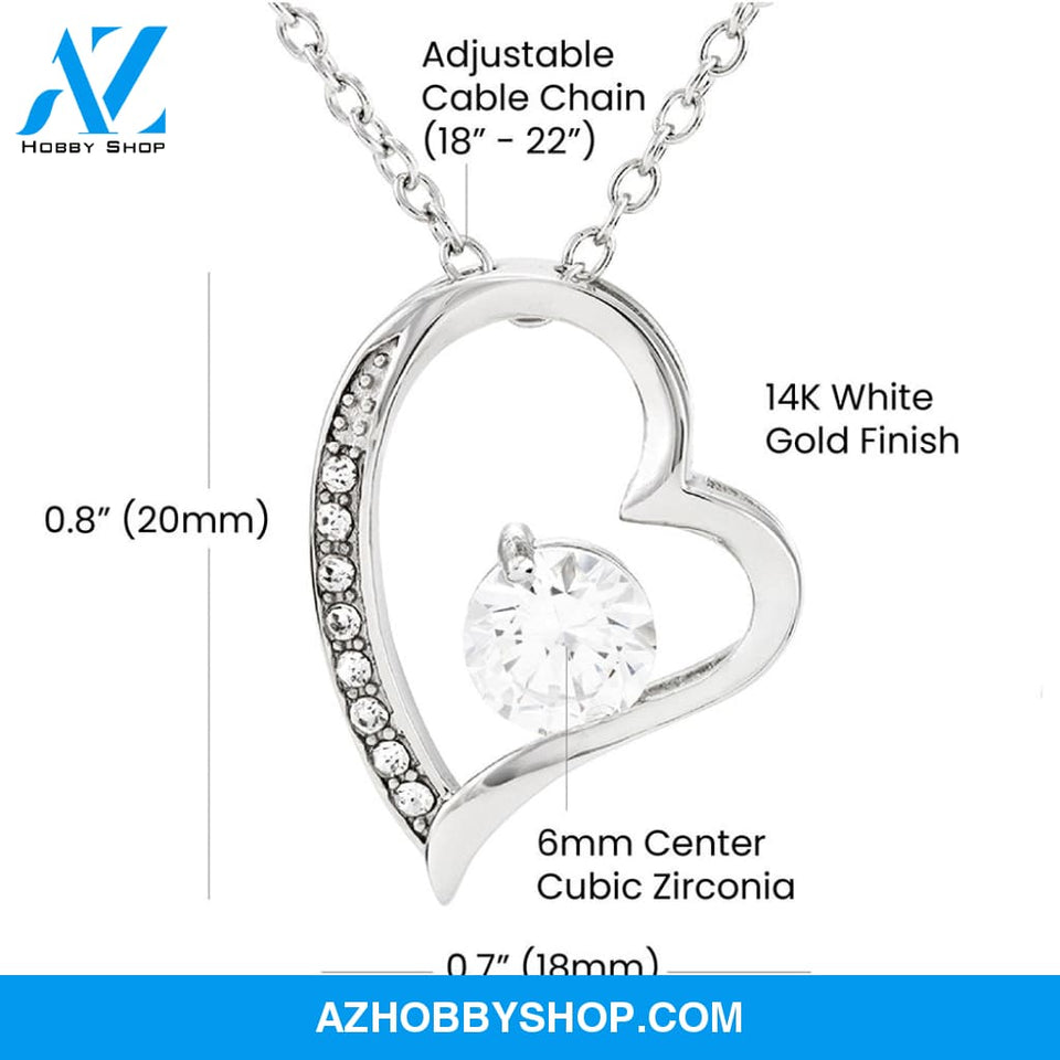 To My Badass Daughter You'll Always Be My Baby Girl Forever Love Necklace