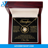 To My Beautiful Daughter - Always Keep Me In Your Heart - Love Knot Necklace