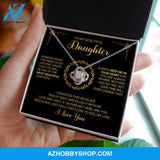To My Beautiful Daughter - Always Keep Me In Your Heart - Love Knot Necklace