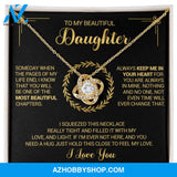 To My Beautiful Daughter - Always Keep Me In Your Heart - Love Knot Necklace
