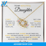 To My Beautiful Daughter Love Dad Love Knot Necklace