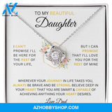 To My Beautiful Daughter Love Dad Love Knot Necklace