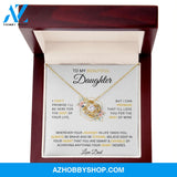 To My Beautiful Daughter Love Dad Love Knot Necklace