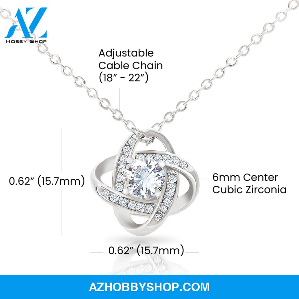 To My Beautiful Daughter Love Knot Pendant Necklace Gift