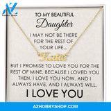 To My Beautiful Daughter - Personalized Necklace - I Love You