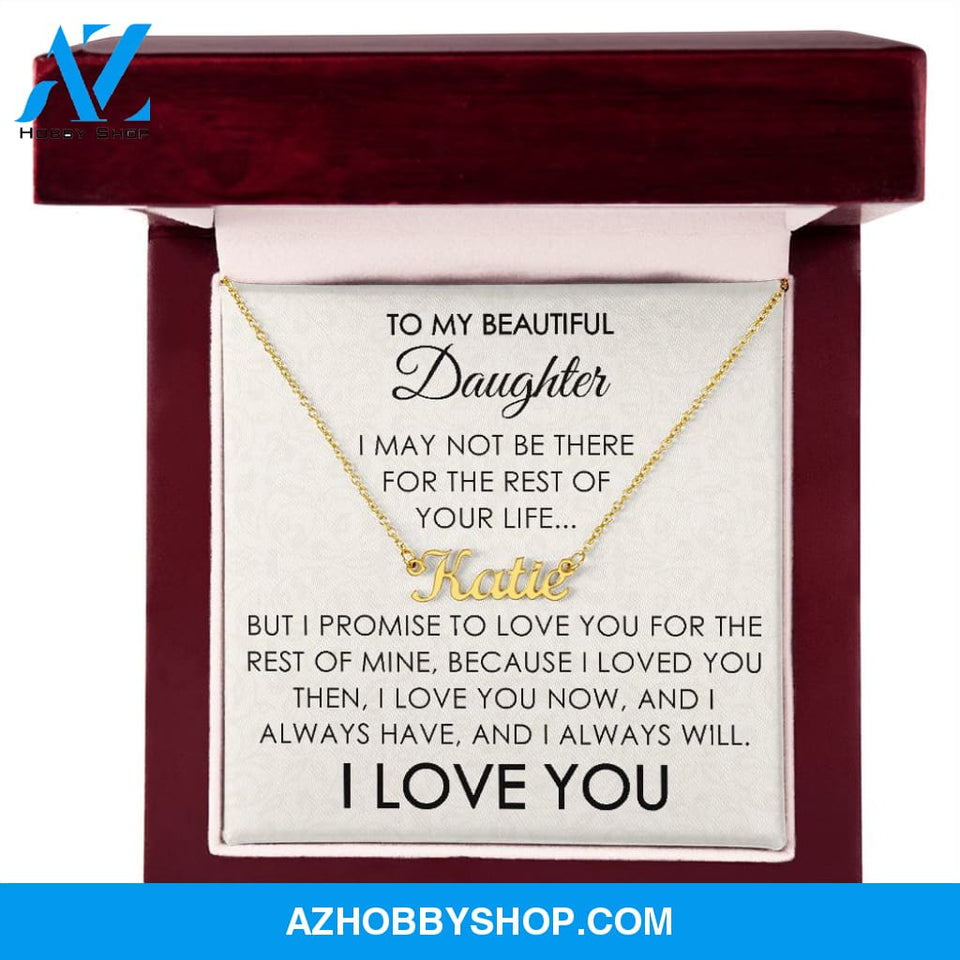 To My Beautiful Daughter - Personalized Necklace - I Love You