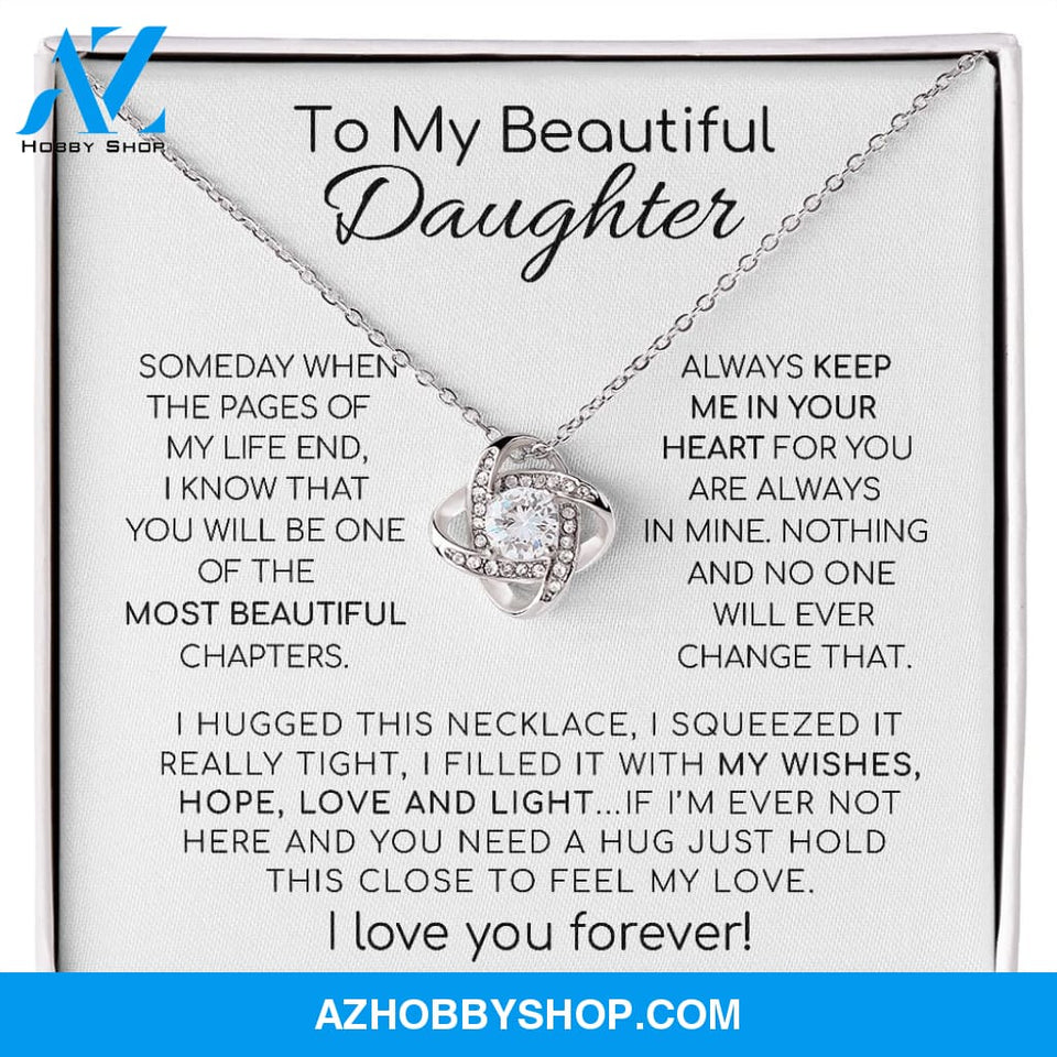 To My Beautiful Daughter | The Most Beautiful Chapters | Love Knot Necklace