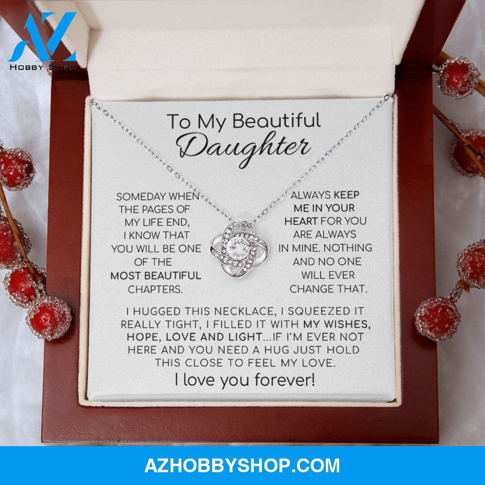 To My Beautiful Daughter | The Most Beautiful Chapters | Love Knot Necklace