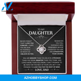 To My Beautiful Daughter - This Old Lion Will Always Have Your Back - Love Knot Necklace