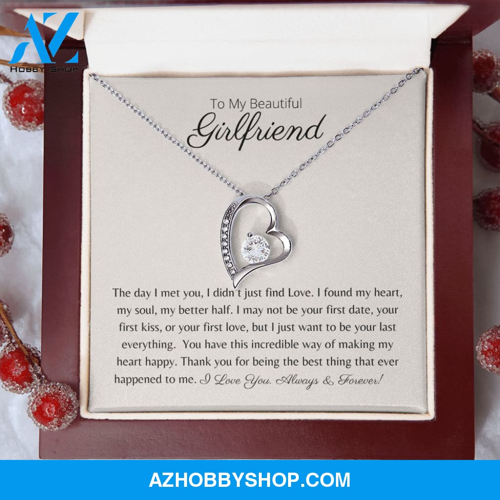 To My Beautiful Girlfriend - My Heart, My Soul, My Better Half - Forever Love Necklace