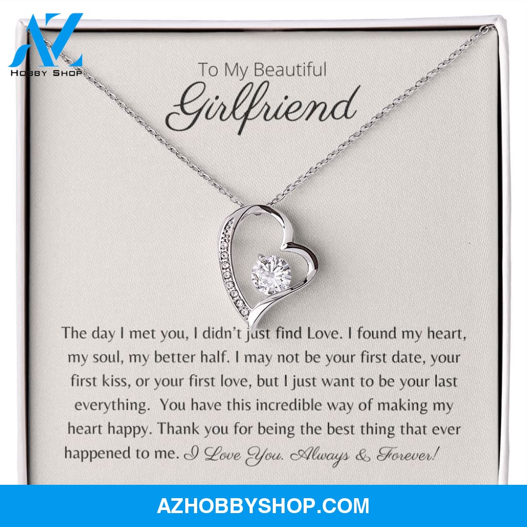 To My Beautiful Girlfriend - My Heart, My Soul, My Better Half - Forever Love Necklace