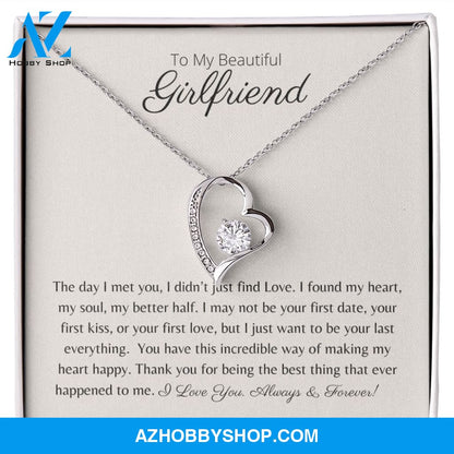 To My Beautiful Girlfriend - My Heart, My Soul, My Better Half - Forever Love Necklace