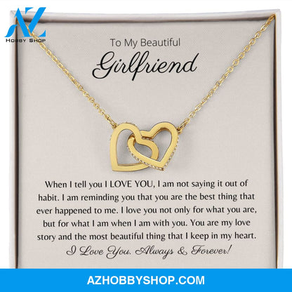 To My Beautiful Girlfriend - My Love Story - Interlocking Necklace