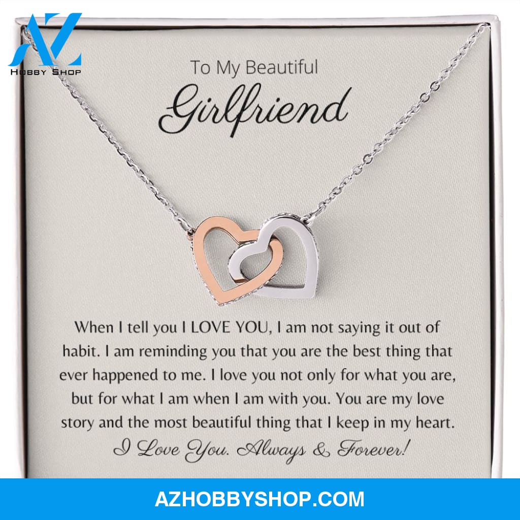 To My Beautiful Girlfriend - My Love Story - Interlocking Necklace