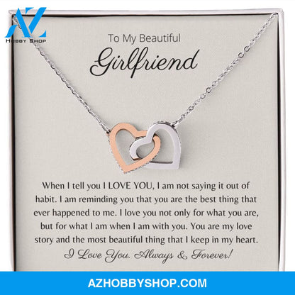 To My Beautiful Girlfriend - My Love Story - Interlocking Necklace